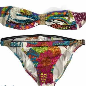 Trina Turk bikini swimsuit, EUC, bright colors